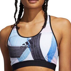 adidas Womens Aeroready Alphaskin Printed Medium Impact Sports Bra Size X-Small